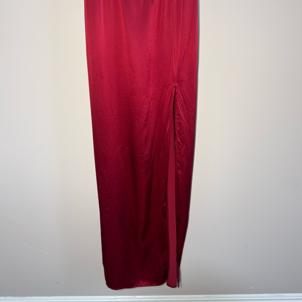 Reformation Solay Red Silk Midi Dress Size 2 - Picture 7 of 12
